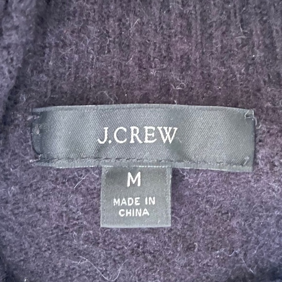 J. Crew Rollneck Sweater Merino Wool Alpaca Casual Cozy Chic Preppy Black Med - Picture 10 of 14
